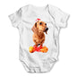 Santa Hat Doxie Dachshund Baby Grow Bodysuit