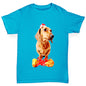 Santa Hat Doxie Dachshund Girl's T-Shirt 