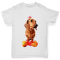 Santa Hat Doxie Dachshund Girl's T-Shirt 