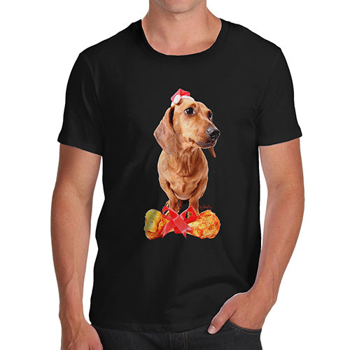 Santa Hat Doxie Dachshund Men's T-Shirt