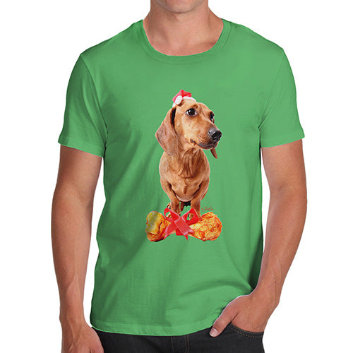 Santa Hat Doxie Dachshund Men's T-Shirt