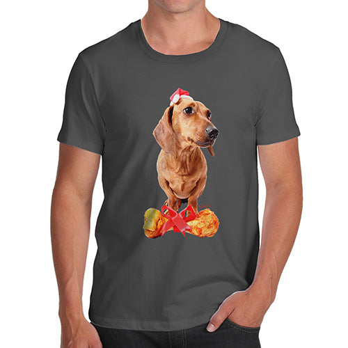 Santa Hat Doxie Dachshund Men's T-Shirt