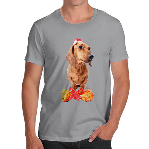 Santa Hat Doxie Dachshund Men's T-Shirt