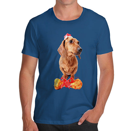 Santa Hat Doxie Dachshund Men's T-Shirt