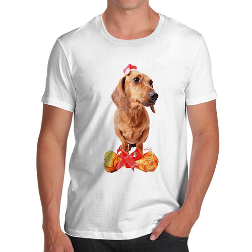 Santa Hat Doxie Dachshund Men's T-Shirt