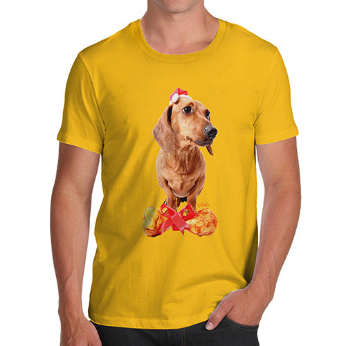 Santa Hat Doxie Dachshund Men's T-Shirt