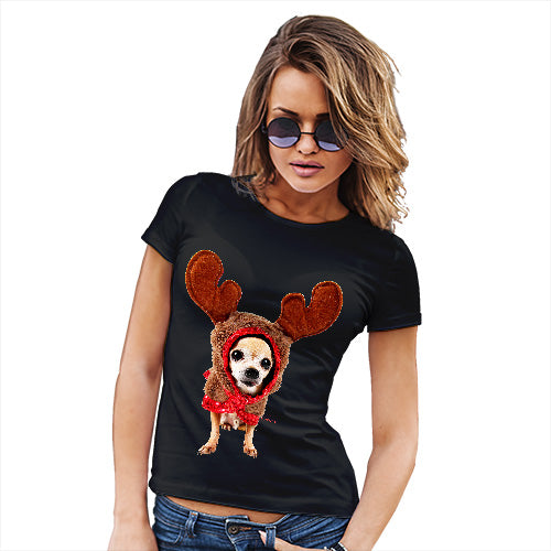 Christmas Reindeer Chihuahua Women's T-Shirt 