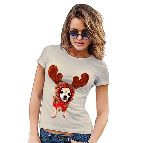 Christmas Reindeer Chihuahua Women's T-Shirt 