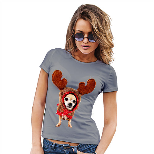 Christmas Reindeer Chihuahua Women's T-Shirt 