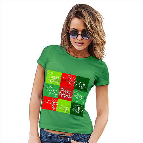 Merry Christmas Dogs Women's T-Shirt 