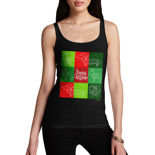 Merry Christmas Dogs Women's Tank Top