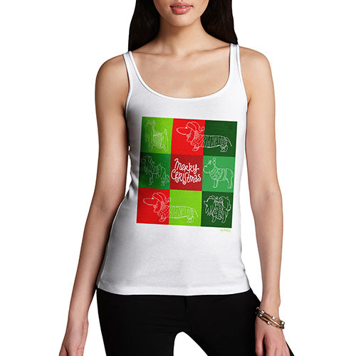 Merry Christmas Dogs Women's Tank Top