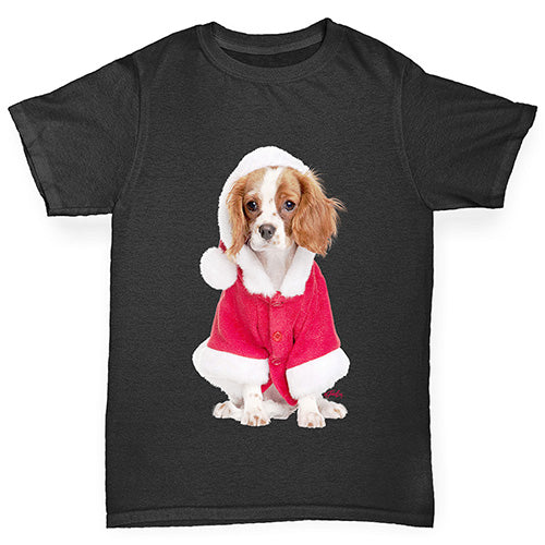 Christmas King Charles Spaniel Boy's T-Shirt