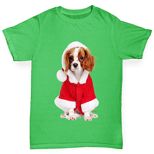 Christmas King Charles Spaniel Boy's T-Shirt