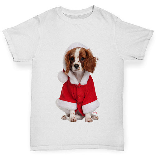 Christmas King Charles Spaniel Boy's T-Shirt