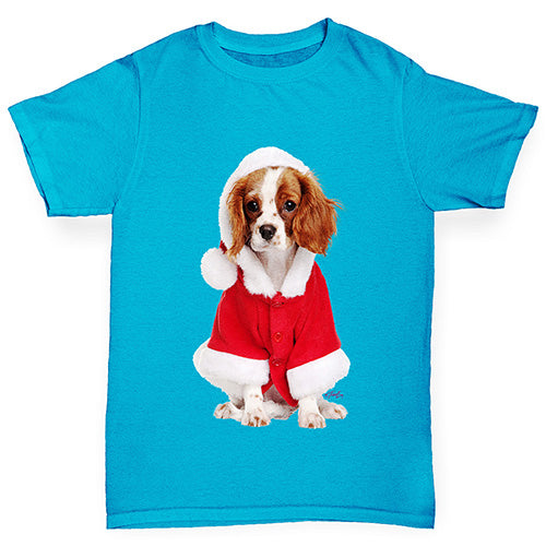 Christmas King Charles Spaniel Girl's T-Shirt 