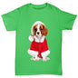 Christmas King Charles Spaniel Girl's T-Shirt 