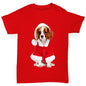 Christmas King Charles Spaniel Girl's T-Shirt 