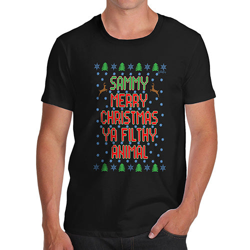 Merry Christmas Ya Filthy Animal Personalised Men's T-Shirt