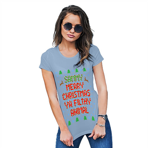 Merry Christmas Ya Filthy Animal Personalised Women's T-Shirt 
