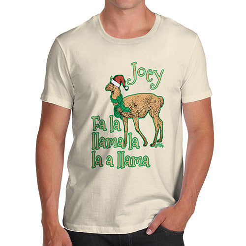 Fa La Llama Funny Christmas Personalised Men's T-Shirt