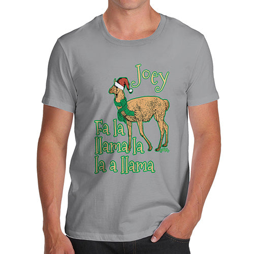 Fa La Llama Funny Christmas Personalised Men's T-Shirt