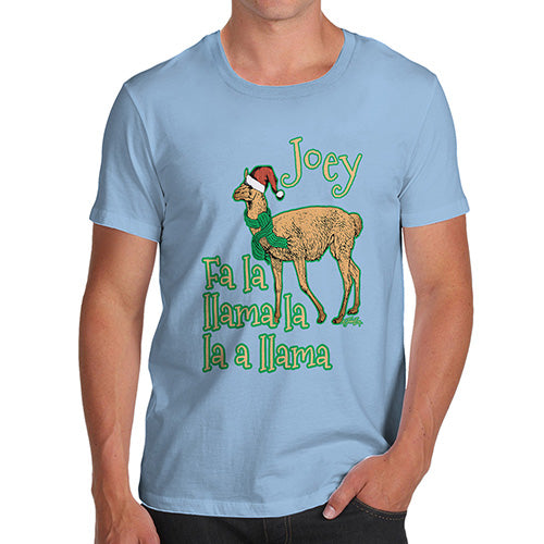 Fa La Llama Funny Christmas Personalised Men's T-Shirt