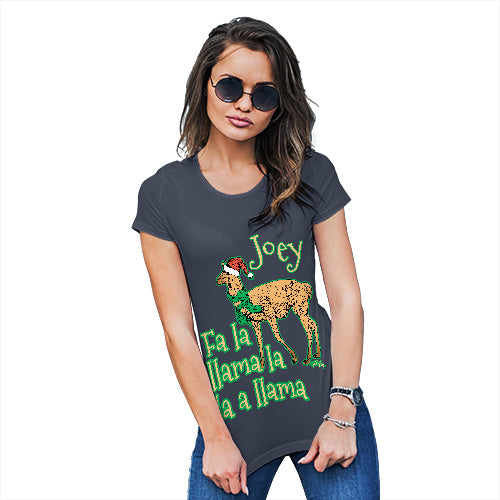 Fa La Llama Funny Christmas Personalised Women's T-Shirt 
