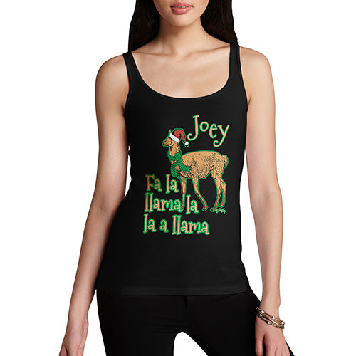 Fa La Llama Funny Christmas Personalised Women's Tank Top