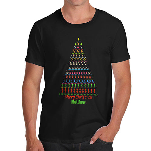 Twelve Days of Christmas Personalised Men's T-Shirt