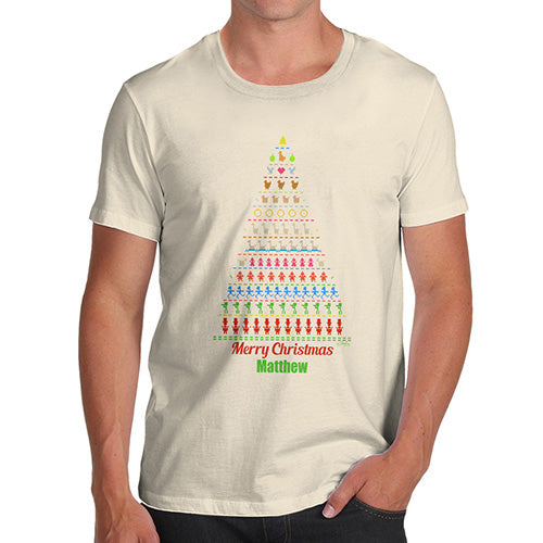 Twelve Days of Christmas Personalised Men's T-Shirt