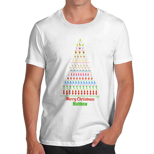 Twelve Days of Christmas Personalised Men's T-Shirt