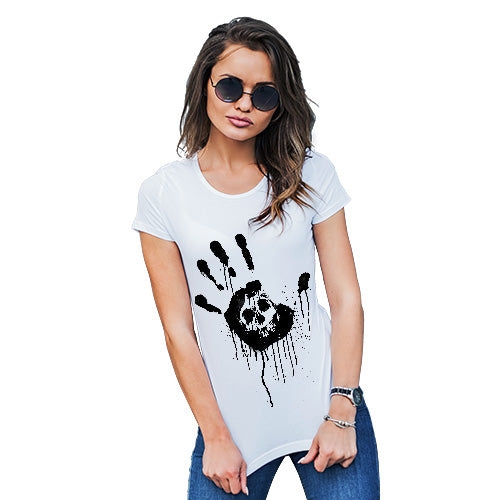 Skull Handprint Women's T-Shirt 