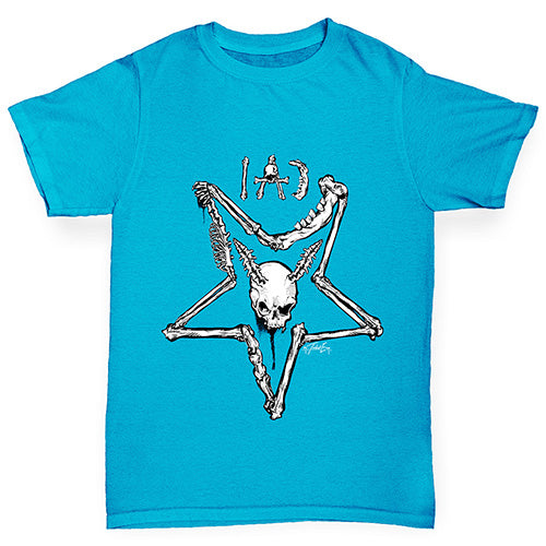 Skulls Pentagram Girl's T-Shirt 