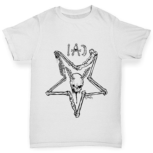 Skulls Pentagram Girl's T-Shirt 