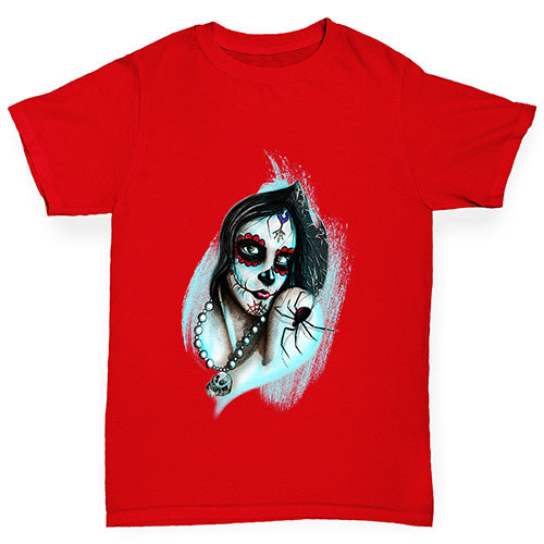 Sugar Skull Woman Boy's T-Shirt