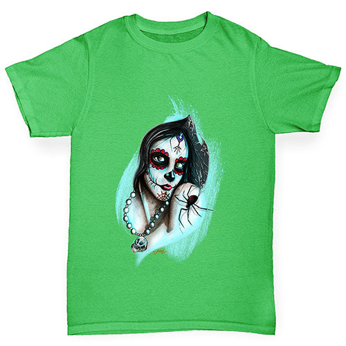 Sugar Skull Woman Girl's T-Shirt 