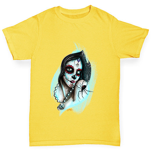 Sugar Skull Woman Girl's T-Shirt 