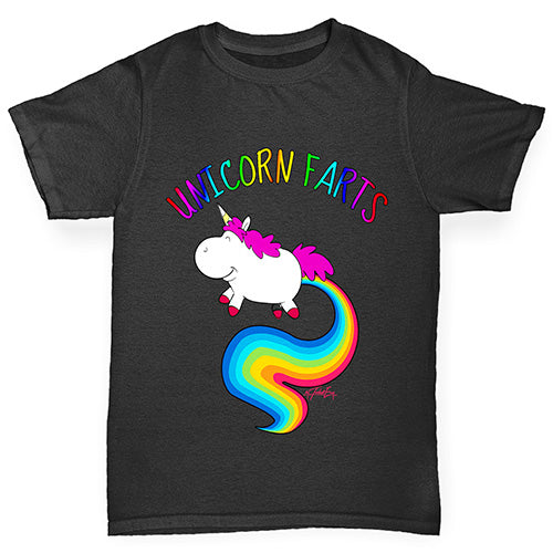 Rainbow Unicorn Farts Uni-Farts Boy's T-Shirt