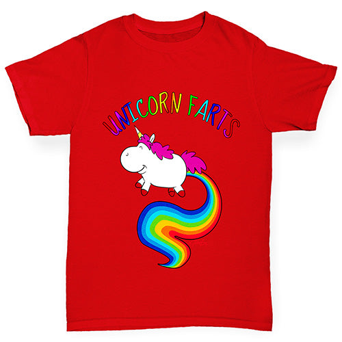 Rainbow Unicorn Farts Uni-Farts Boy's T-Shirt