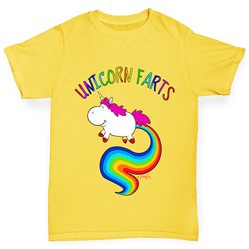 Rainbow Unicorn Farts Uni-Farts Boy's T-Shirt