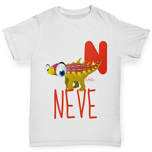 Personalised Dinosaur Letter N Boy's T-Shirt