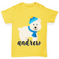 Personalised Cartoon Polar Bear Boy's T-Shirt