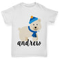 Personalised Cartoon Polar Bear Girl's T-Shirt 