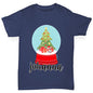 Personalised Christmas Snow Globe Girl's T-Shirt 