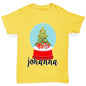 Personalised Christmas Snow Globe Girl's T-Shirt 