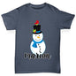 Personalised Cartoon Snowman Boy's T-Shirt