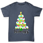 Personalised Cartoon Christmas Tree Boy's T-Shirt