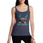 Personalised Christmas Deer Pug Women's Tank Top