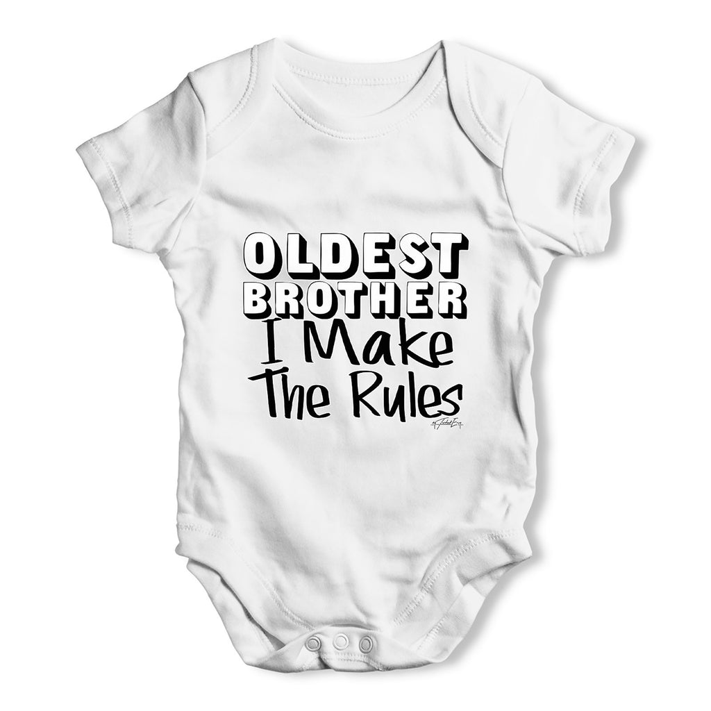 Oldest Brother Rules Baby Grow Bodysuit